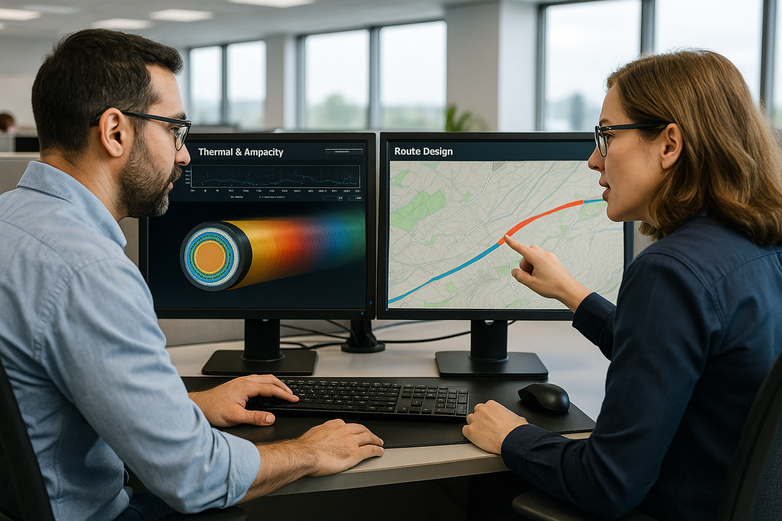 Cable route design and thermal/ampacity simulation