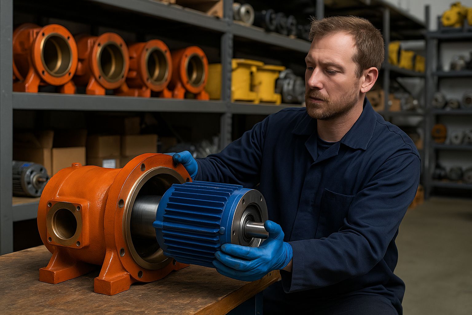 Reels, pulling equipment and testers in a service center