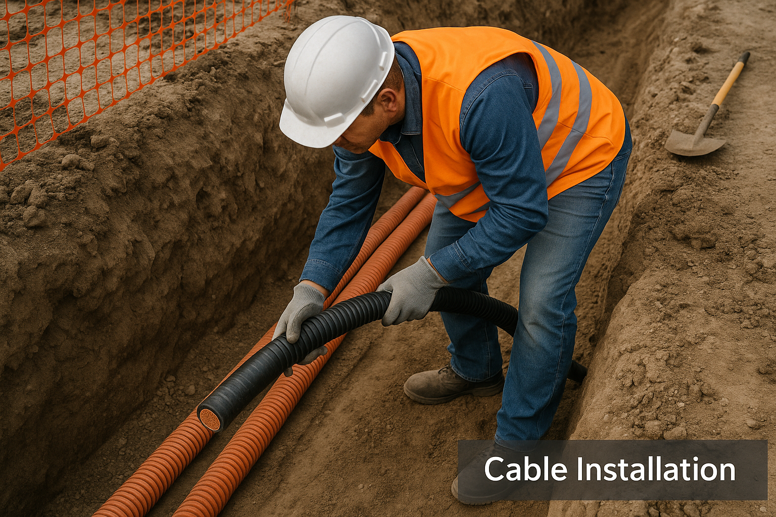 Underground cable installation and civil works