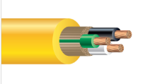 300V AMERICAN MUSTANG® SJOOW Cord with Yellow Jacket 105°C